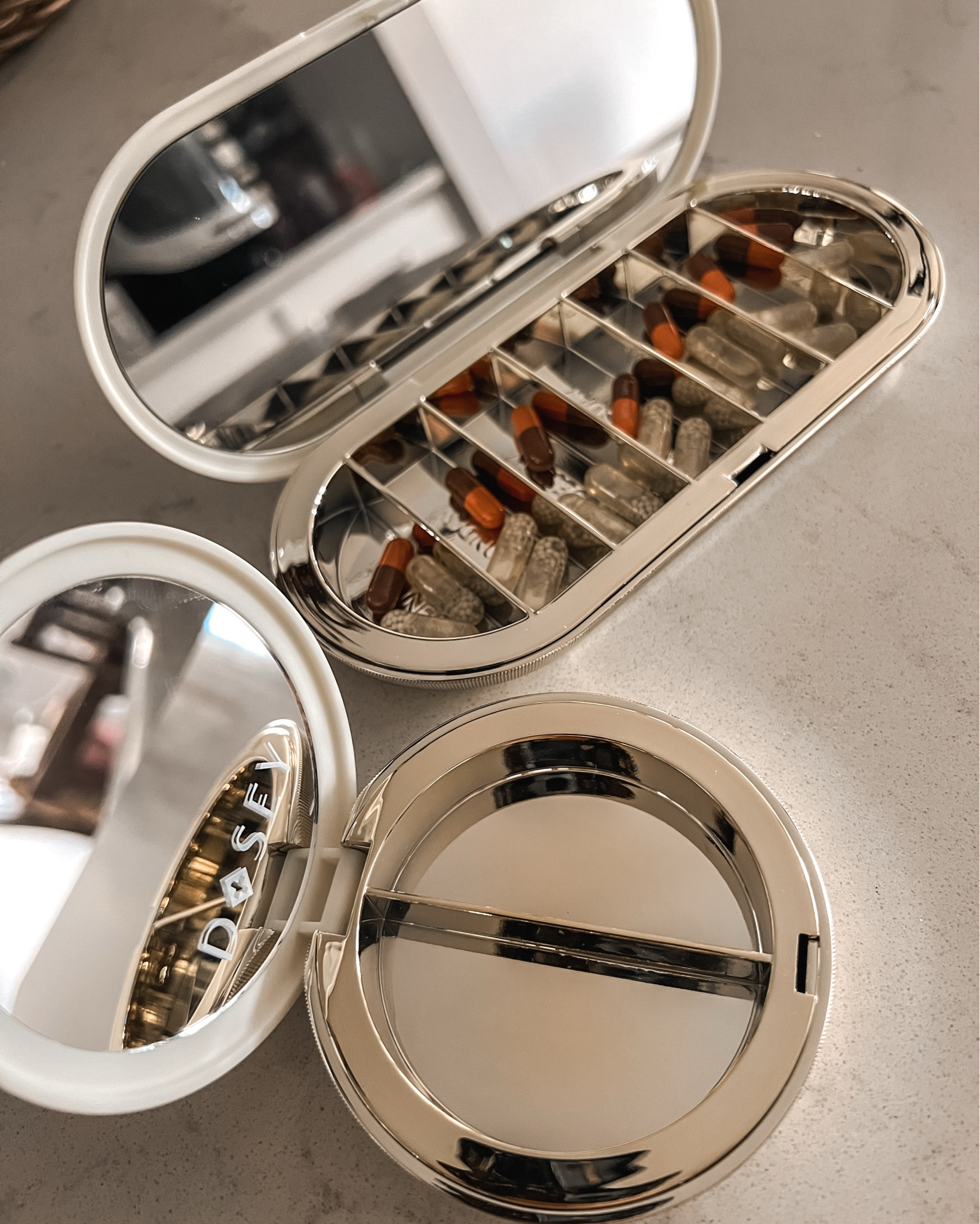 These GORGEOUS pill organizers are BACK IN STOCK! I shared these the other day on my stories — aren’t they the prettiest?? Multivitamins are from Ritual.
@Dosey @Anthropologie 

#LTKTravel #LTKselfcare #LTKBeauty