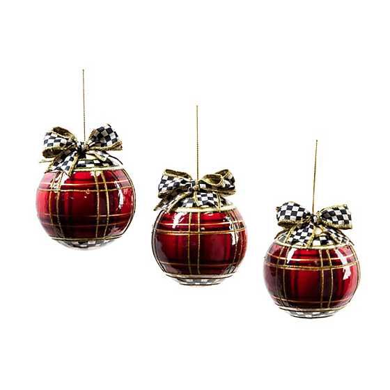 Tartastic Capiz Ball Ornaments - Set of 3 | MacKenzie-Childs