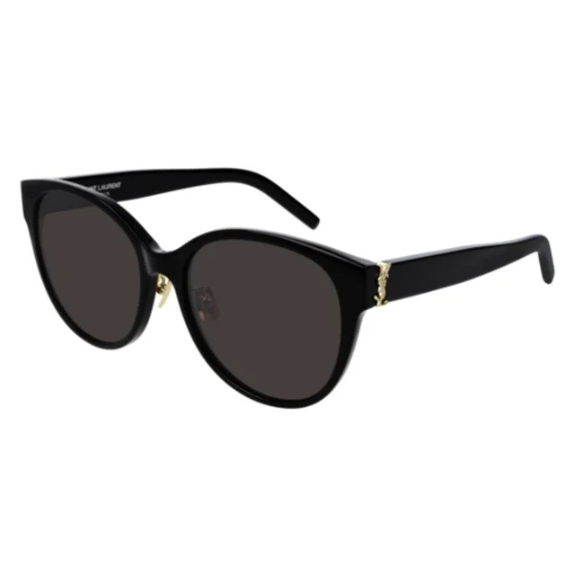 SAINT LAURENT YSL M39 K 001 Shiny Black Solid Black 57 mm Women's Sunglasses | Walmart (US)