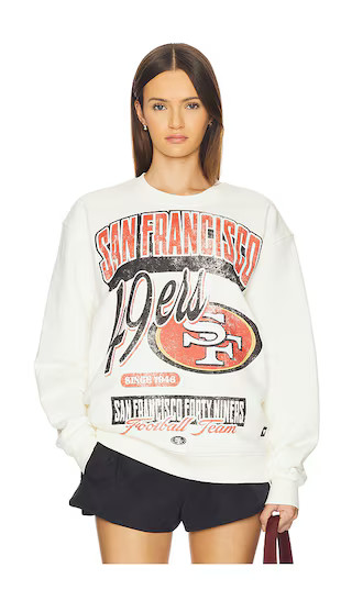 49ers Fleece Vintage Graphic Crew in Vintage White | Revolve Clothing (Global)