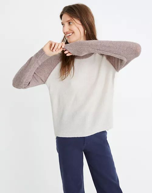 Colorblock Allister Pullover Sweater in Coziest Yarn | Madewell