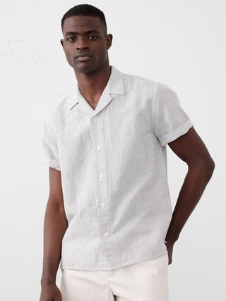 Linen-Blend Resort Shirt | Banana Republic Factory