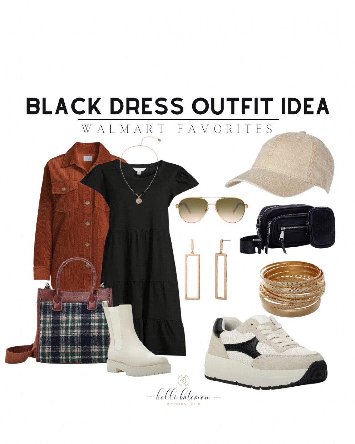 Fall outfit idea from @walmartfashion
You can dress this dress up or down so easily! Wear it will boots, sandals or sneakers! #WalmartPartner  

#LTKSeasonal #LTKunder50 #LTKFind