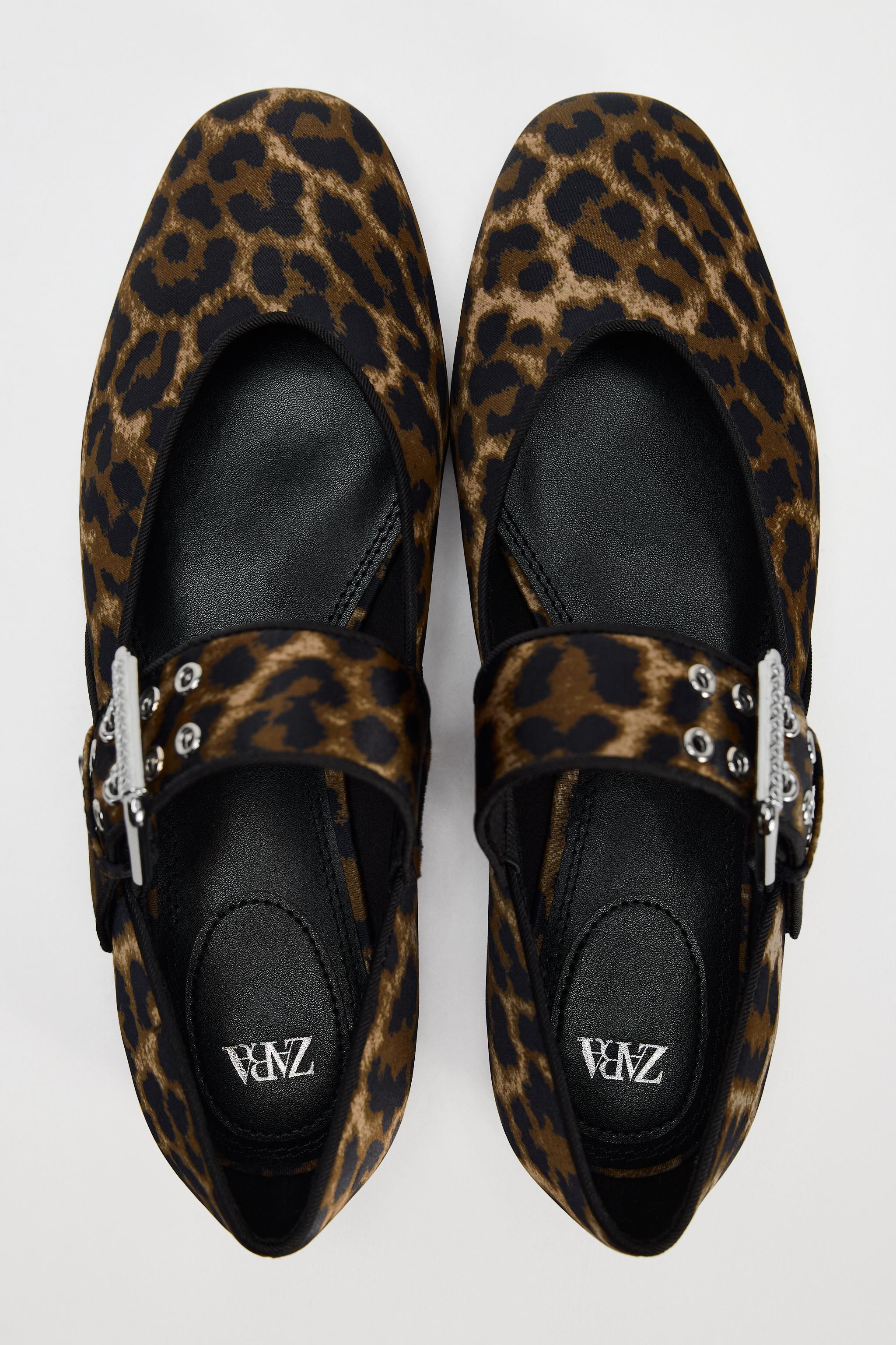 ANIMAL PRINT BALLET FLATS | Zara UK