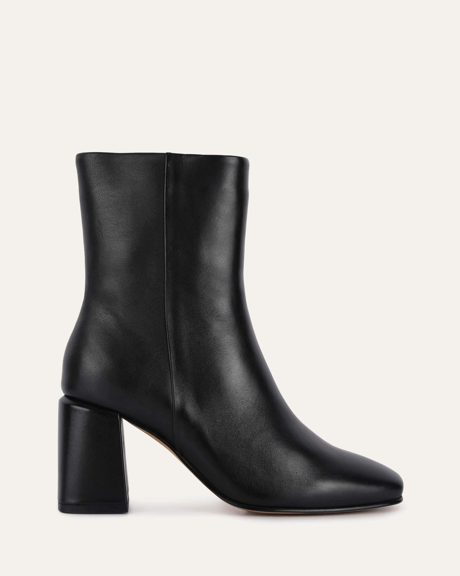 DAKOTA MID ANKLE BOOTS BLACK LEATHER | Jo Mercer (AU)