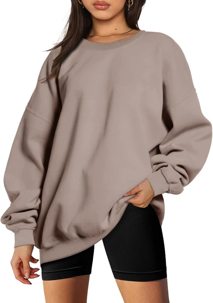 EFAN Womens Oversized Sweatshirts Hoodies Fleece Crew Neck Pullover Sweaters Casual Comfy Fall Fa... | Amazon (US)