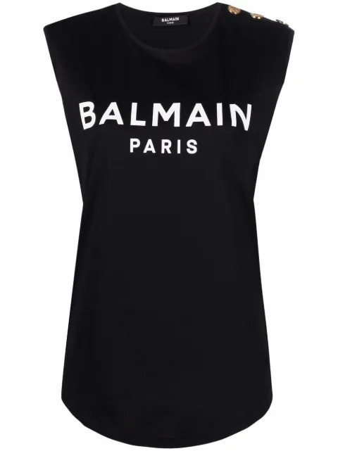 logo-print tank top | Farfetch (US)