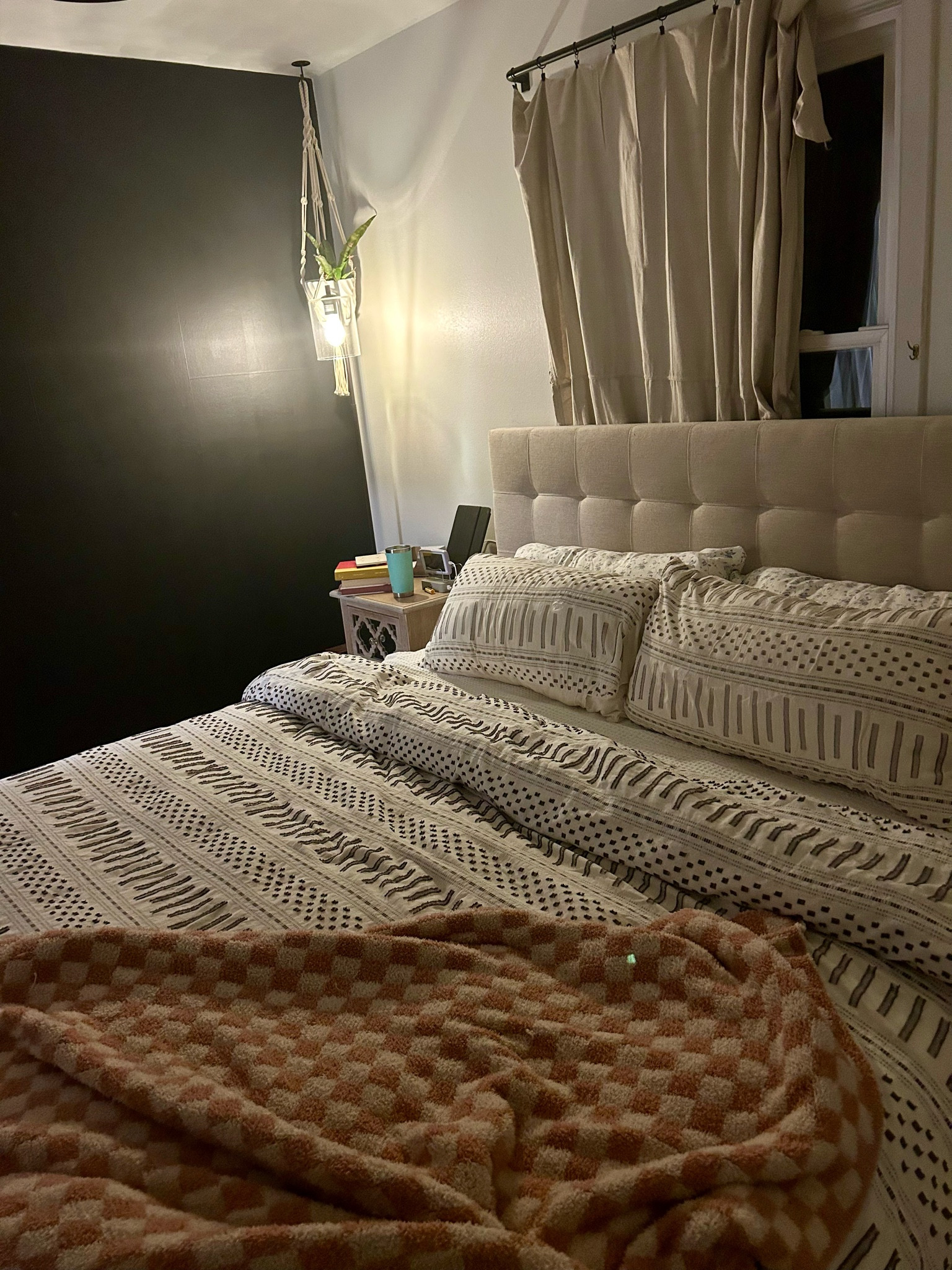 Cozy bedroom. Love the target sheets mine have the blue flowers!! You can’t go wrong with this affordable down comforter! TIP go oversized for a cozier feel you even can double stuff your duvet!