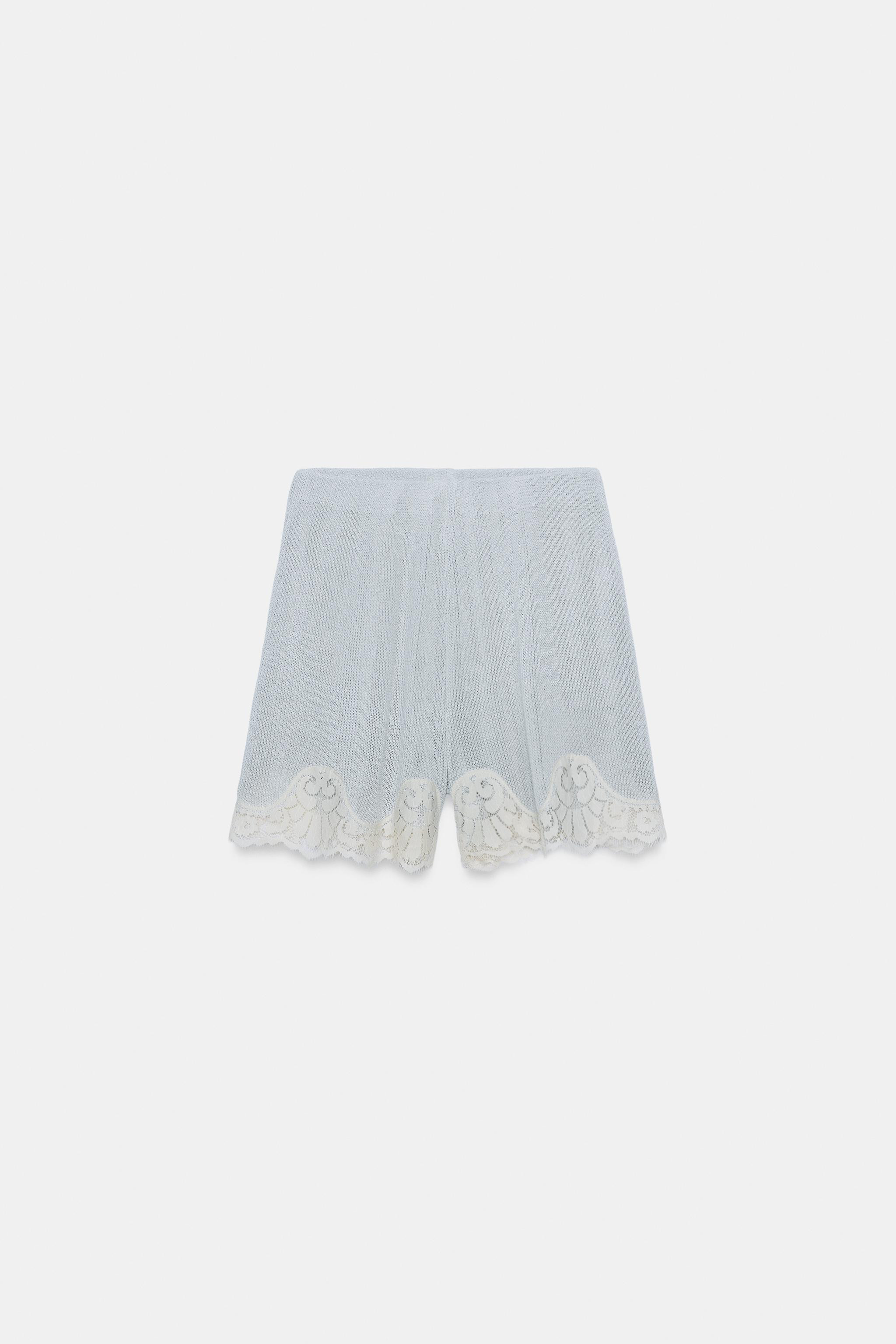 RUSTIC LACE SHORTS | Zara US