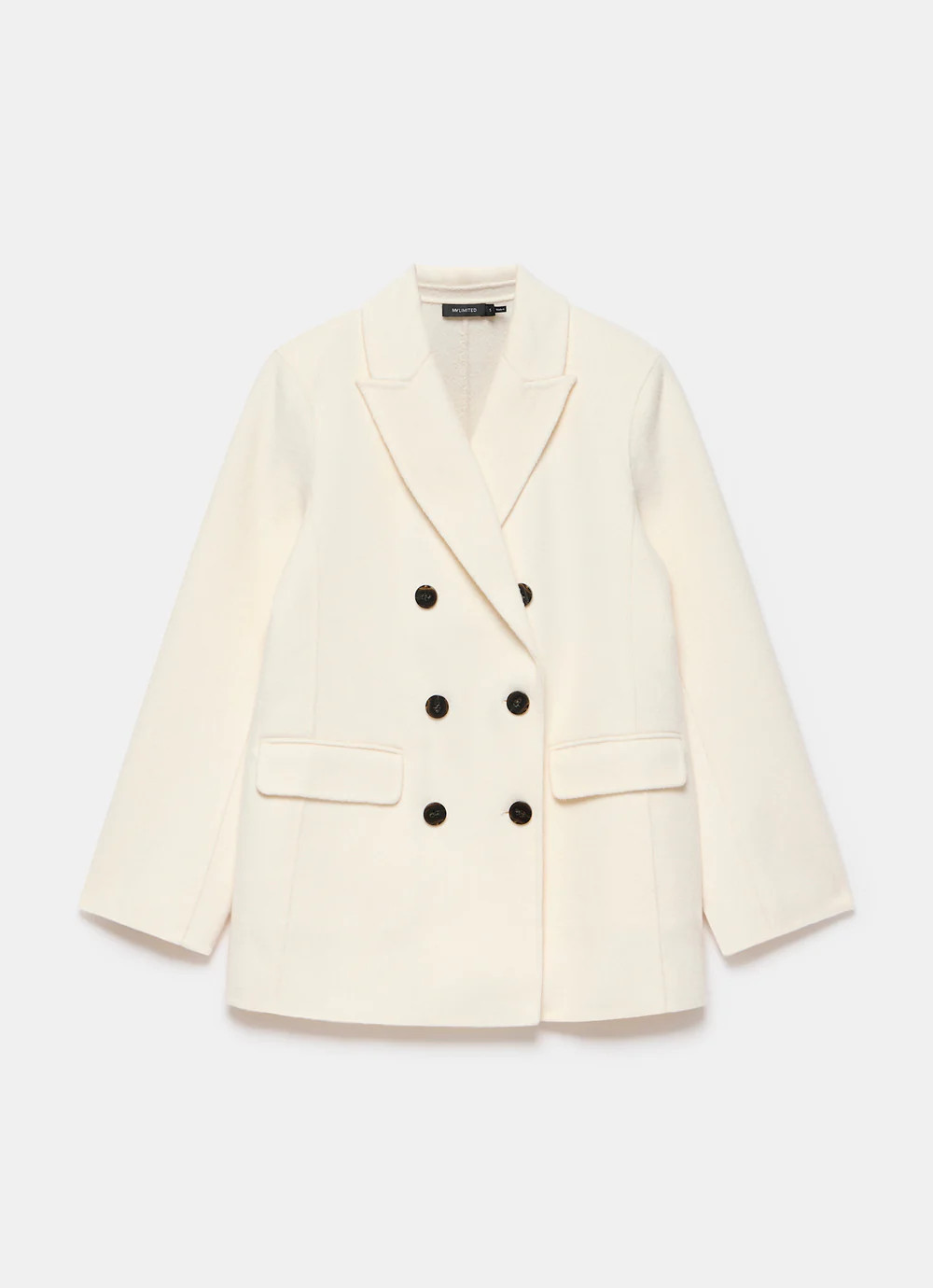 White Hand Finished Double Breasted Coat | Mint Velvet