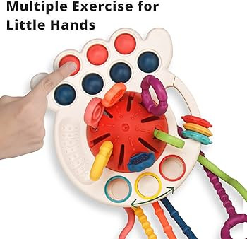 Montessori Toys for 1+ Year Old, Food Grade Silicone Pull String Activitys, Developmental Pulling... | Amazon (US)