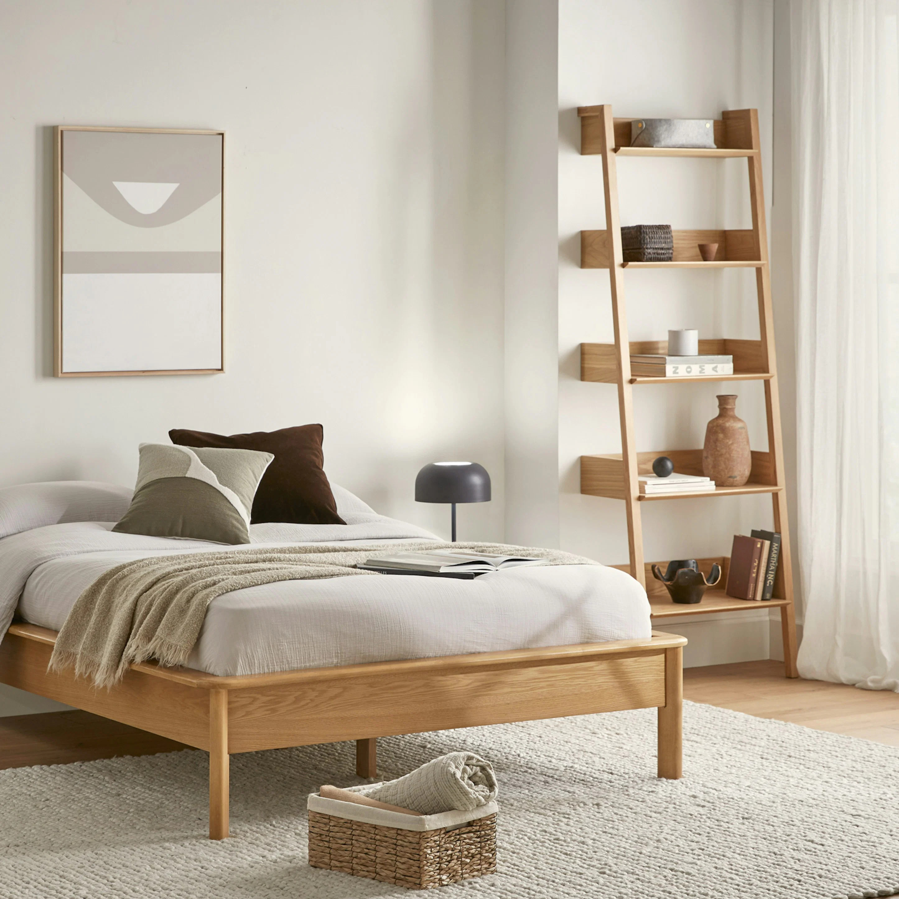 Fantol 26.5" Shelving Unit, Narrow - Natural Oak | Article