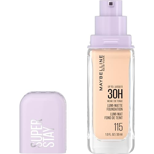 Maybelline Super Stay Lumi-Matte Foundation, Lightweight and Buildable Full Coverage Foundation Makeup For Up To 30HR Wear, 115, 1 Count | Amazon (US)