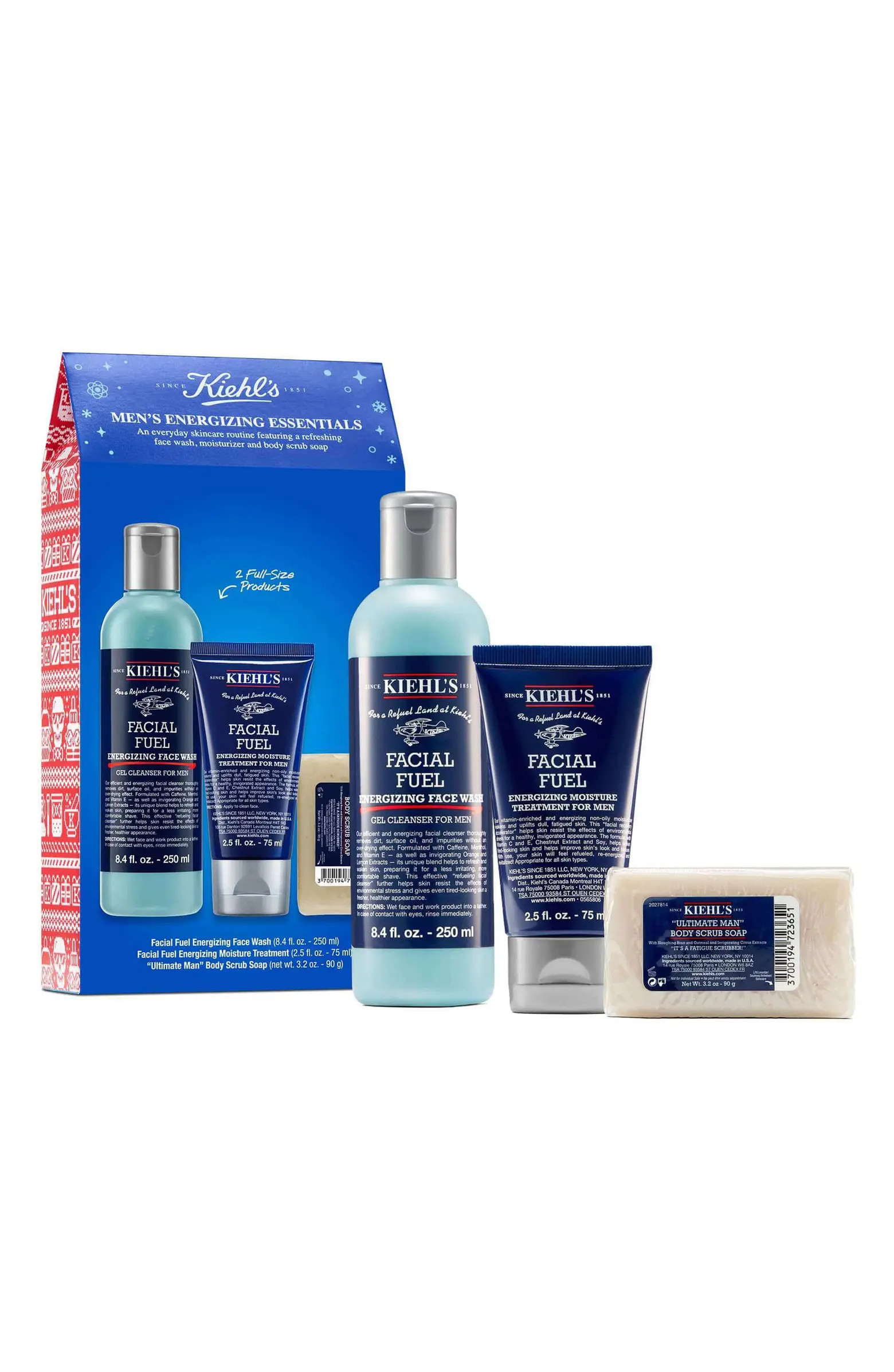 Kiehl's Since 1851 Men's Energizing Essentials Set USD $58 Value | Nordstrom | Nordstrom