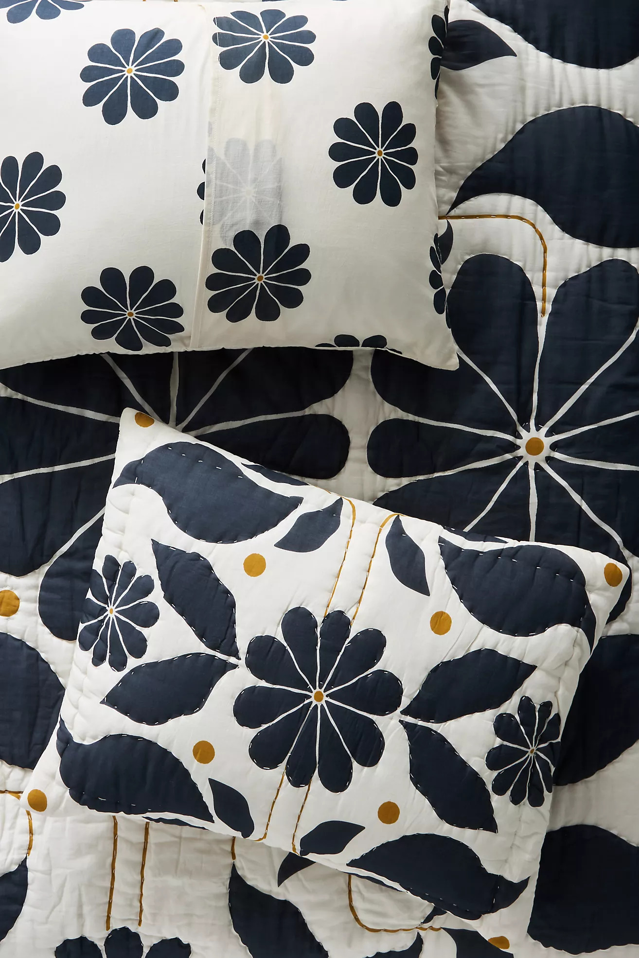 McKenzie Parrott Cotton Floral Printed Shams, Set of 2 | Anthropologie (US)