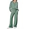 ANRABESS Women 2 Piece Outfits Sweatsuit Set 2023 Fall Oversized Half Zip Sweatshirt Wide Leg Swe... | Amazon (US)
