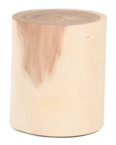 15x17 Natural Solid Wood Log Decorative Stool | TJ Maxx