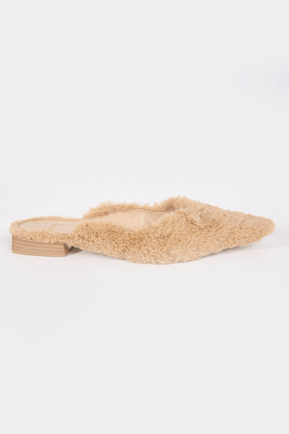 Mule Pelucia Baixo Framed - Bege | Gallerist (BR)