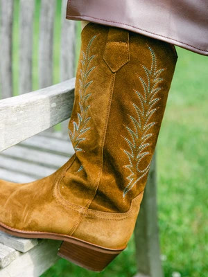 Penelope Chilvers Women's Goldie Embroidered Cowboy Boot | Saint Bernard