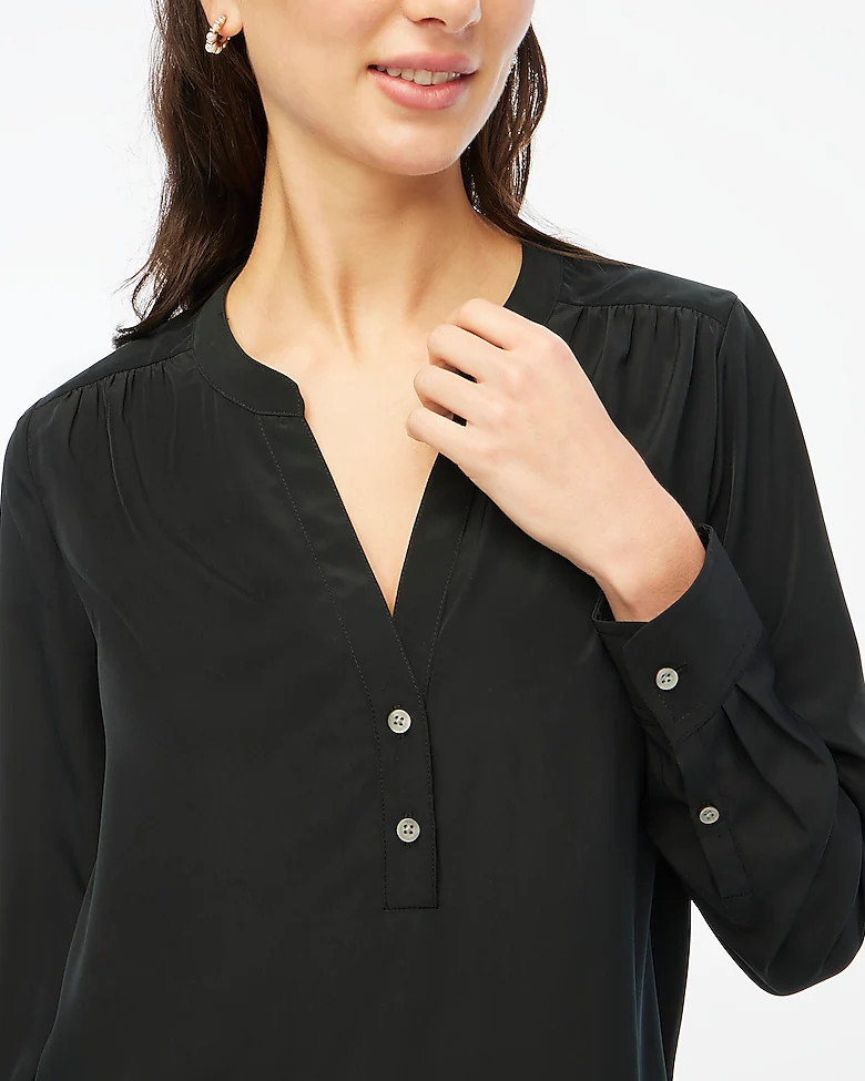 Popover placket blouse | J.Crew Factory