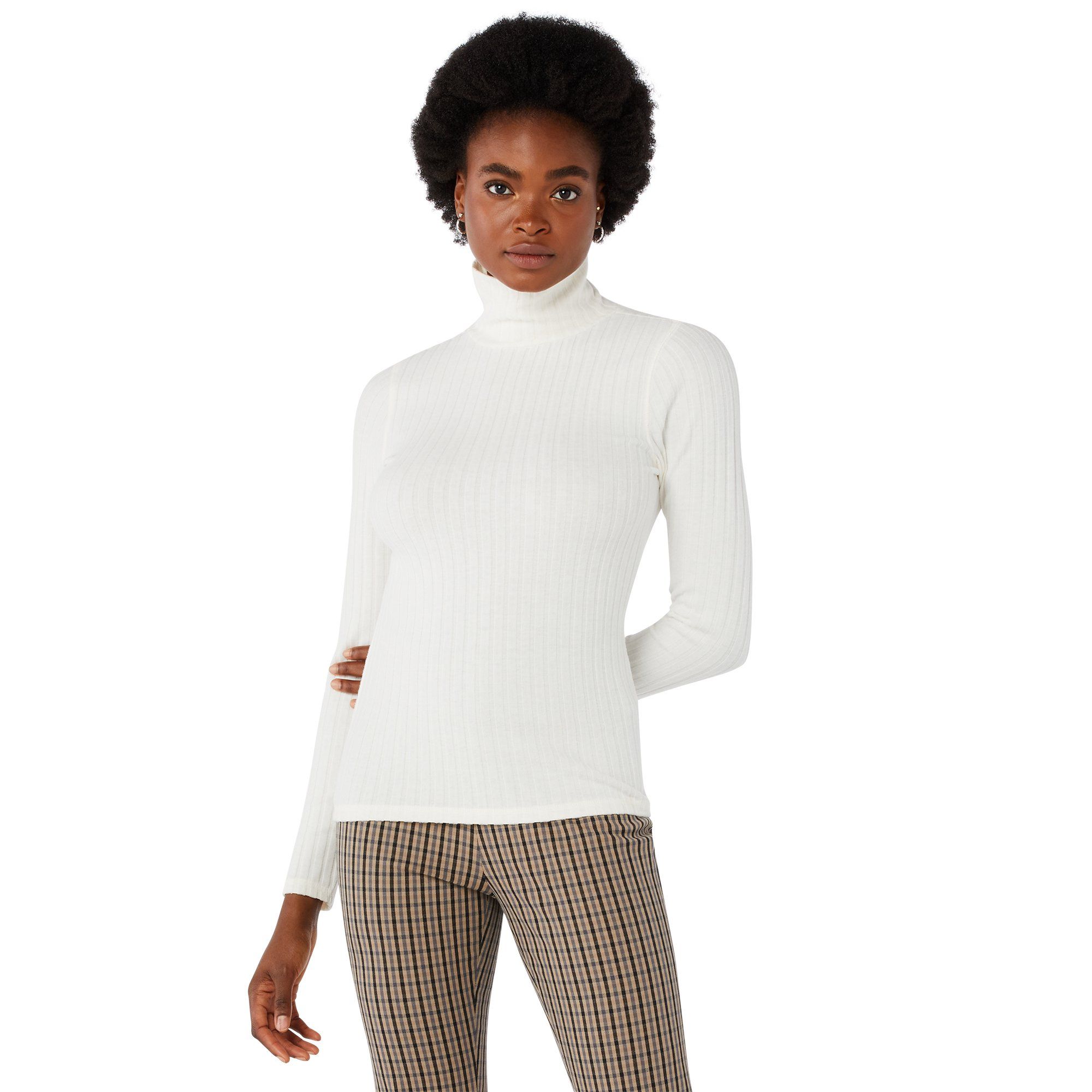 Free Assembly Women’s Brushed Ribbed Turtleneck | Walmart (US)