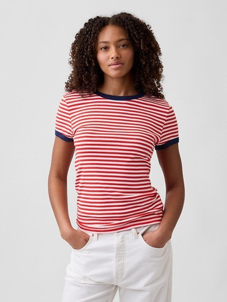 Modern Ribbed Crewneck T-Shirt | Gap Factory