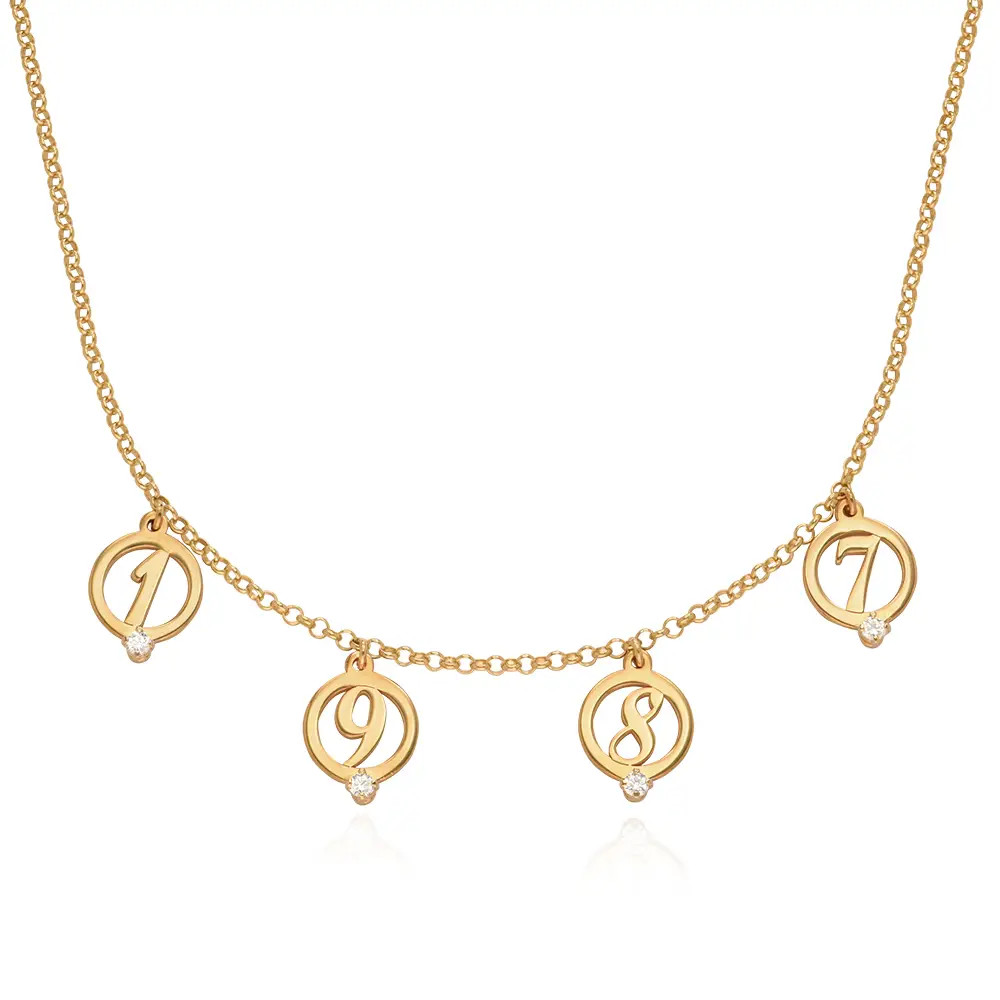 Halo Multi Initial Necklace with Cubic Zirconia in 18K Gold Vermeil | MYKA
