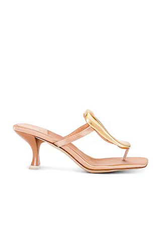 Jeffrey Campbell Linq-Up Sandal in Natural Satin Gold from Revolve.com | Revolve Clothing (Global)