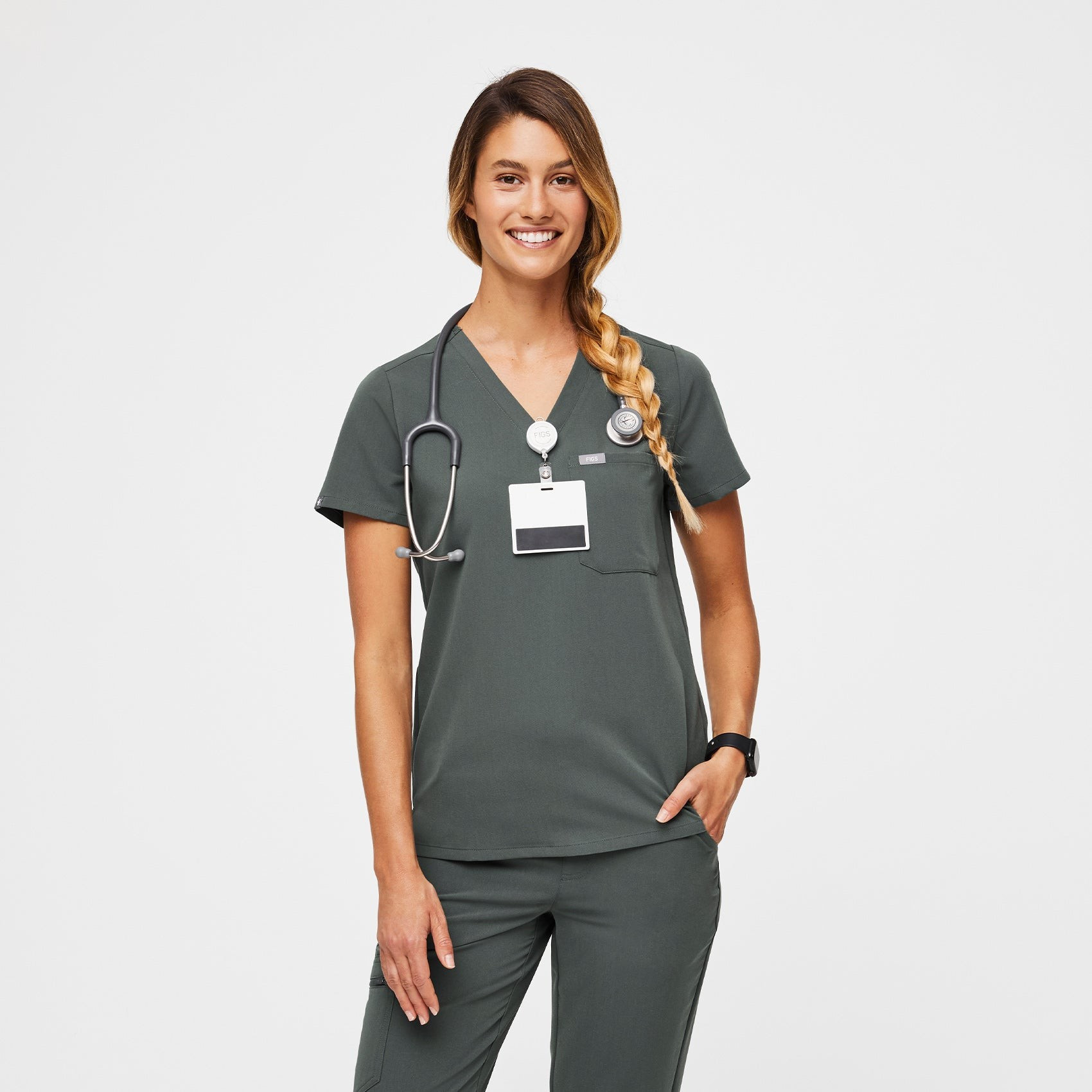 Women's Catarina One-Pocket Scrub Top - Bonsai · FIGS | FIGS