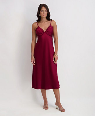 Women's Satin Midi Dress | Macy's