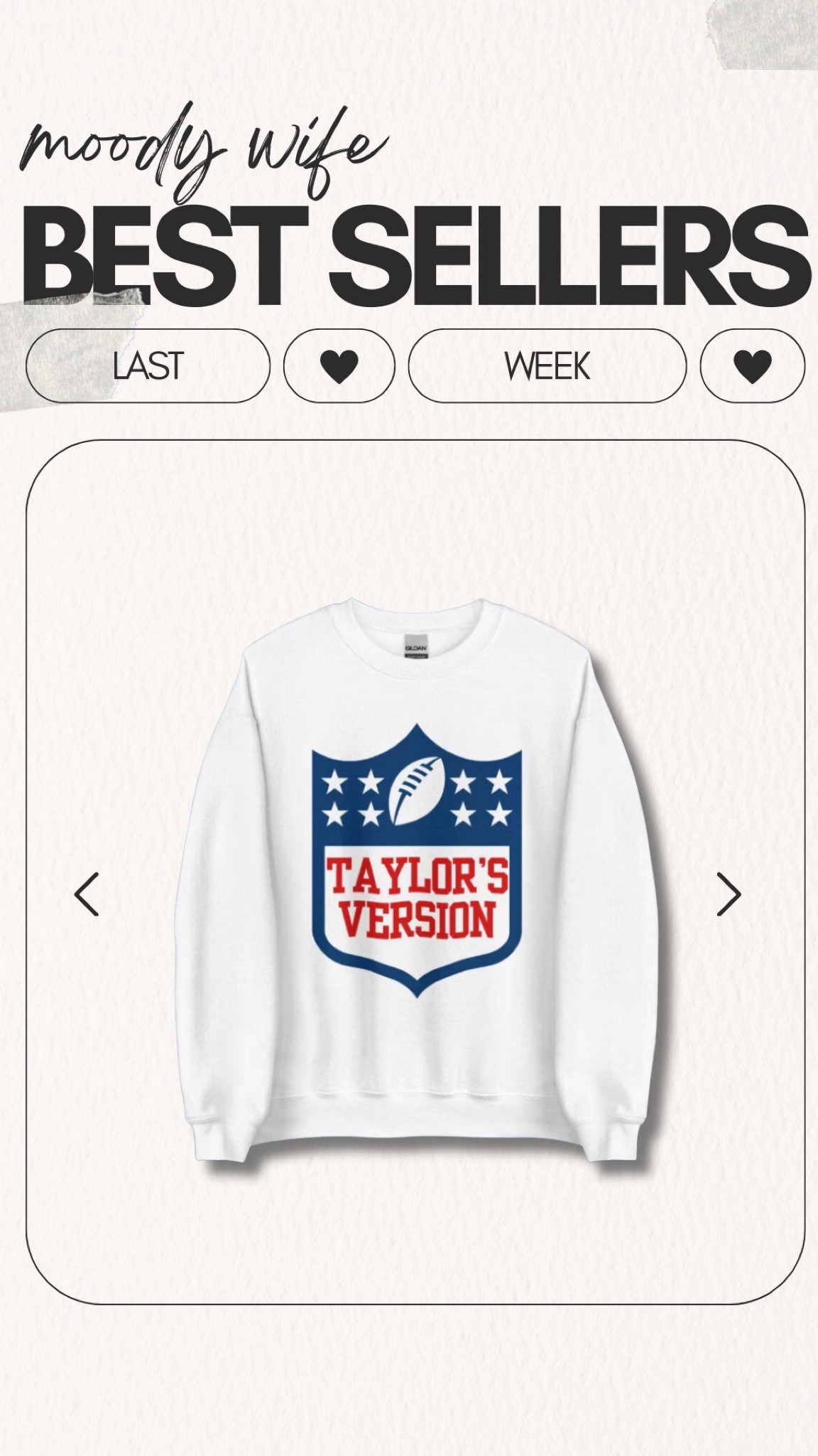 Moody Wife Best Sellers Last Week •  Taylor’s Version Etsy pullover 

#bestsellers #topfinds #MustHaves #BestSellerAlert #PopularPicks #TrendingNow #taylorswift #taylorandtravis 

#LTKGiftGuide #LTKCyberWeek #LTKsalealert