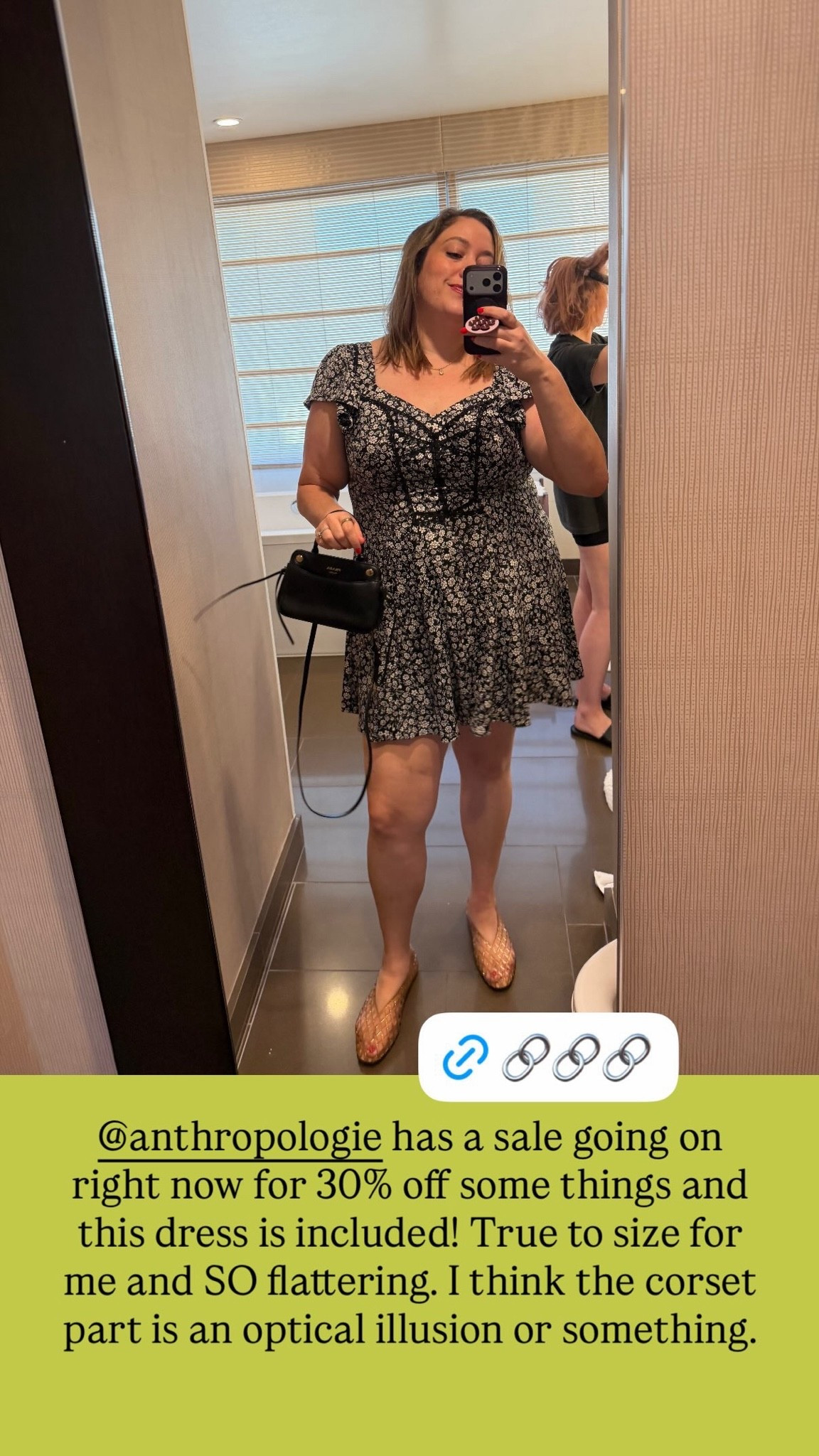 Another shoutout to my @Anthropologie corset dress that is 30% off! It is SO flattering — think instant snatchification. Runs true to size!

#LTKSaleAlert #LTKPlusSize #LTKMidsize