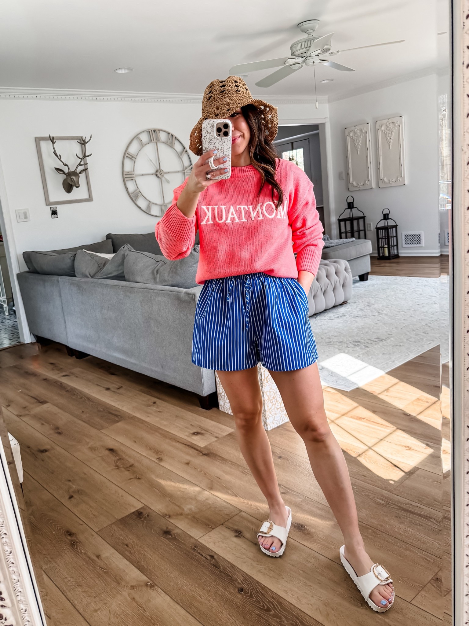 Avara 17% off in carts today only. 
Wearing small spring sweater. Small  shorts.



#LTKOver40 #LTKSaleAlert