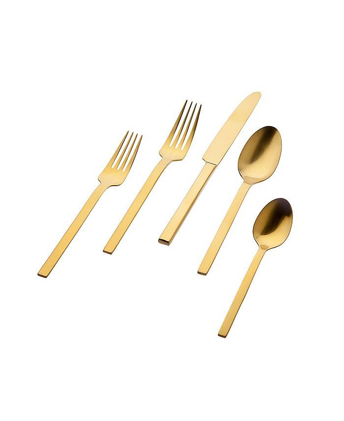 Godinger 18/0 Atlas Matte Gold 20-PC Flatware Set, Service for 4 & Reviews - Flatware - Dining - ... | Macys (US)