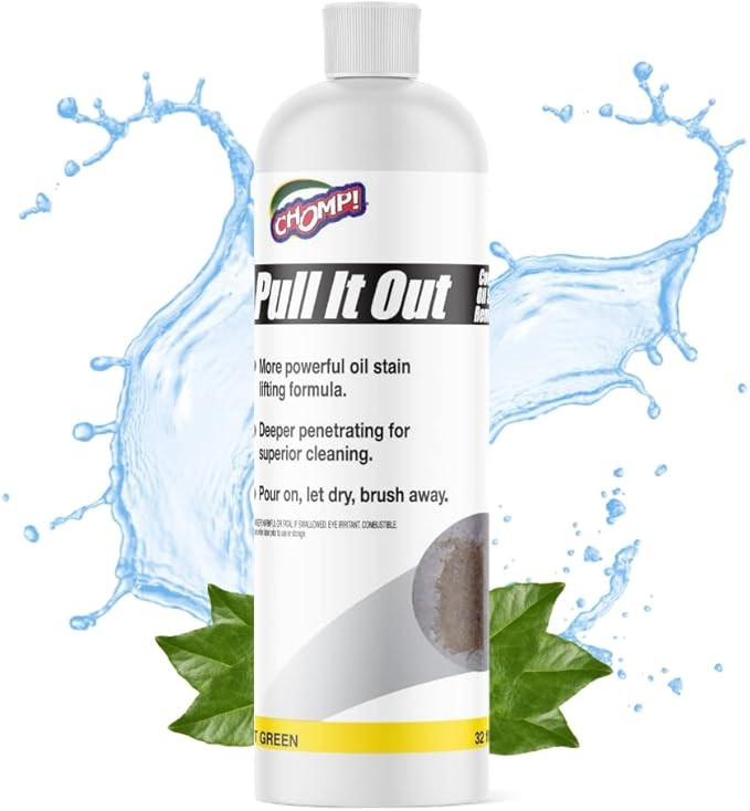 CHOMP! Concrete Oil Stain Remover: Pull It Out Removes and Cleans Oils, Greases from Garage Floor... | Amazon (US)