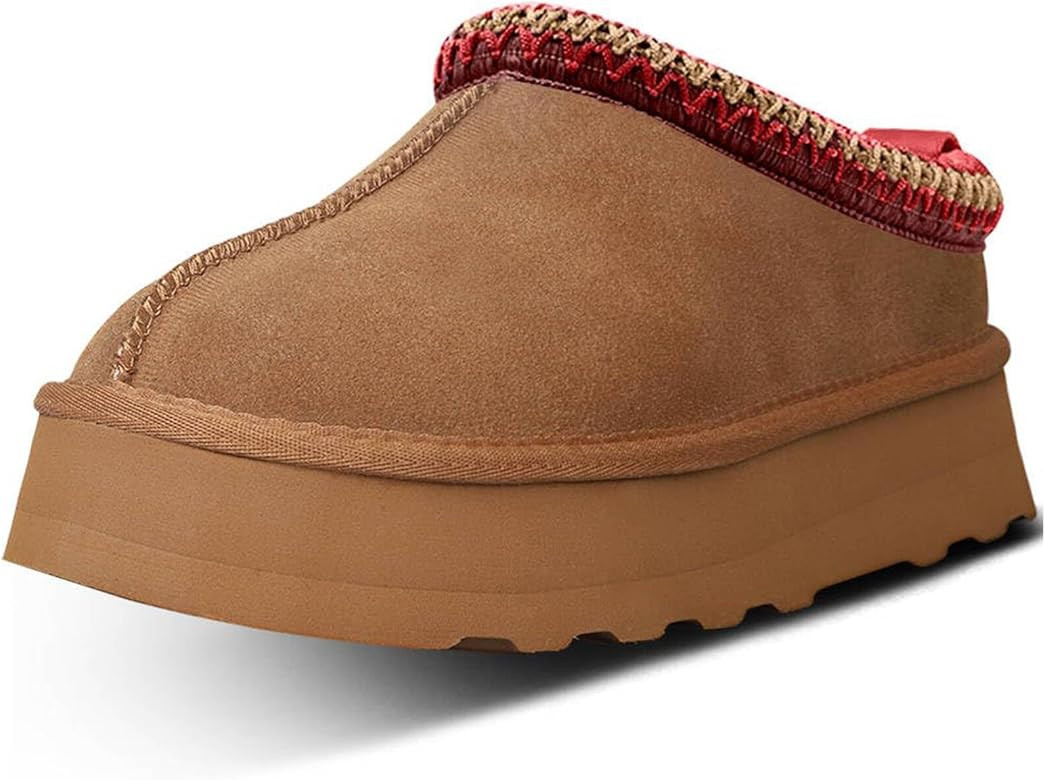 Women's Platform Slippers Comfy Mini Boots Fur Fleece Lined Short Ankle Boot Fluffy House Slipper... | Amazon (US)