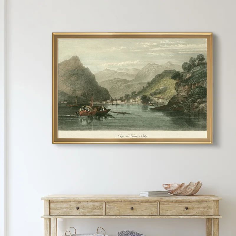Lago Di Como, Italy Framed On Canvas Print | Wayfair North America