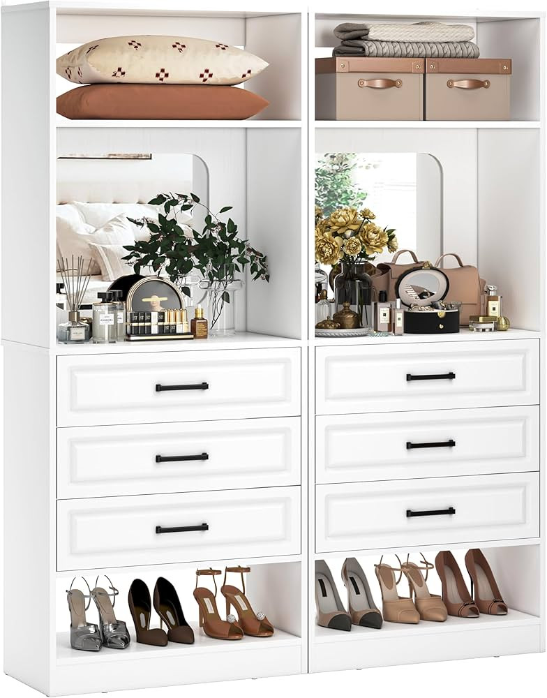 Unikito 50” Freestanding Closet System with 6 Drawers, 4FT Closet Organizer Wardrobe with Stora... | Amazon (US)