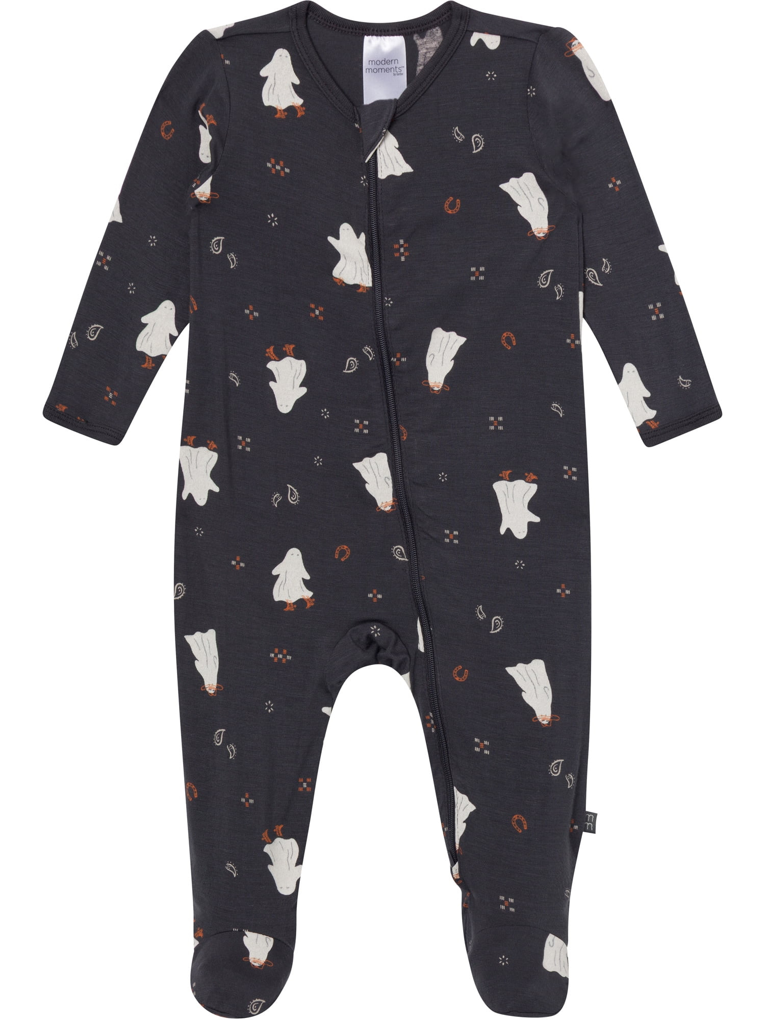 Modern Moments by Gerber Neutral Two-Way Zip Halloween Viscose Sleep ´N Play Footed Pajama , Siz... | Walmart (US)