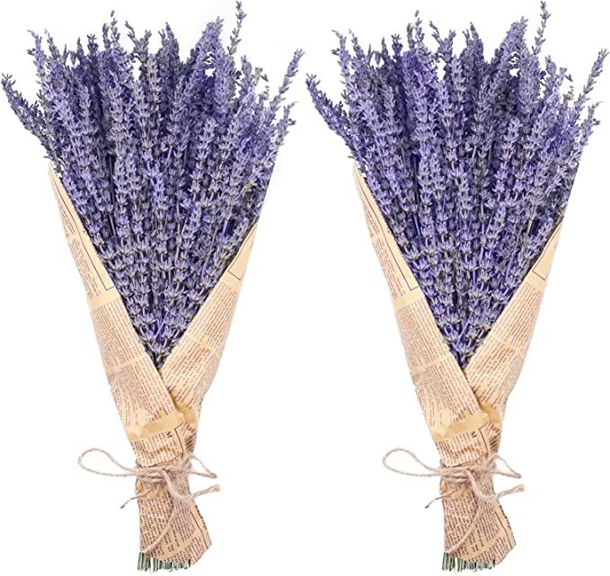Dried Lavender Bundles, Uieke Natural Dried Lavender Flowers 280-300 Stems 16“ for Home Weedi... | Amazon (US)