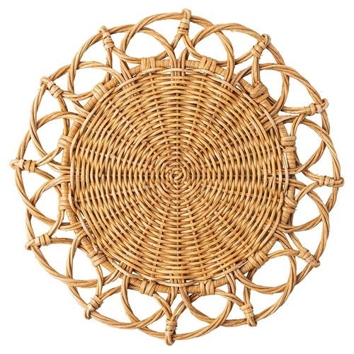 Juliska Provence Coastal Beach Natural Rattan Woven Placemat | Kathy Kuo Home