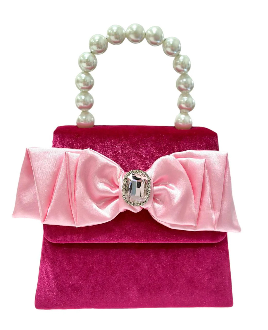 Pretty Bow Velour Purse | Lola + The Boys