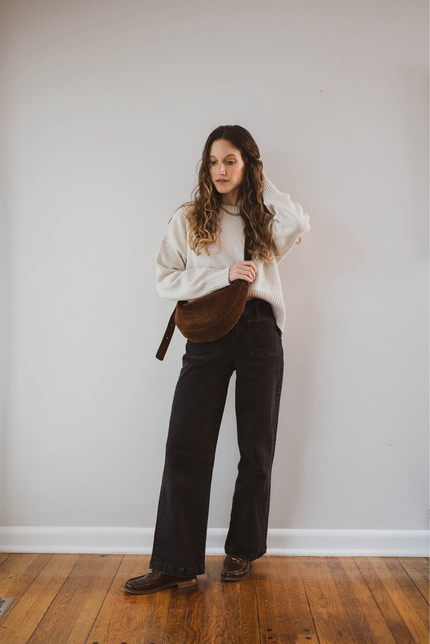 Fall Capsule: Day Twenty-Six 🍂

Quince sweater, XS, TTS for a relaxed fit. Madewell jeans, 24, I took my smaller size and the petite length. Frēda Salvador loafers, TTS, STITCHANDSALT15 for 15% off, more affordable option linked too. Madewell bag. Quince jacket, XS, TTS. Parker Necklace and Makena Hoops from Sela Designs, ASHLEYROHR10 for 10% off  

#LTKOver40 #LTKFindsUnder100 #LTKSeasonal