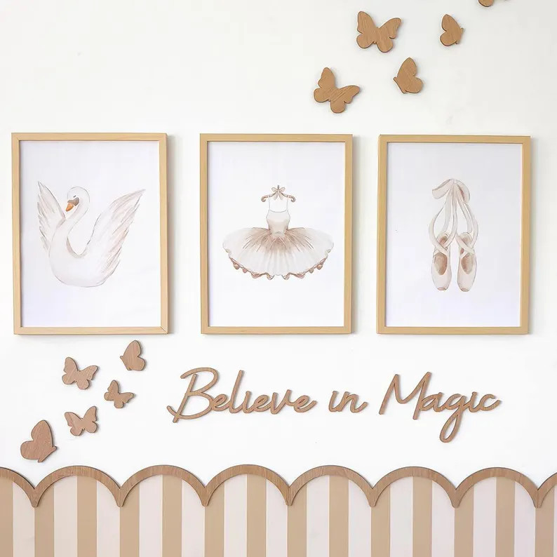 Ballerina Posters Set Printed in Canvas, Dance Prints, Ballerina Dancer Print, Wall Decor, Girl R... | Etsy (US)