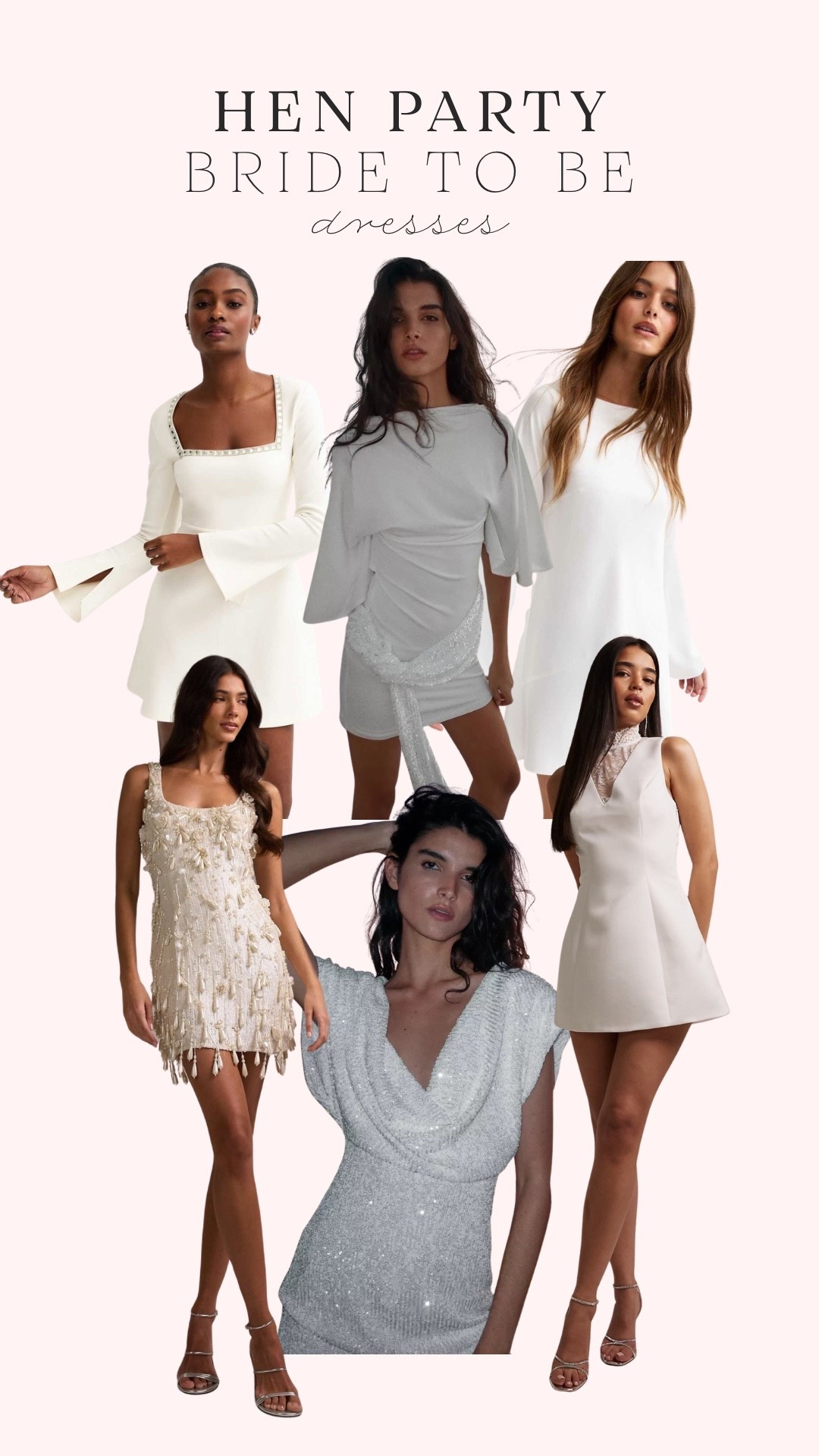 Bride to be dresses 🤍✨

Hen party, bachelorette party, white dress, lace, beaded, sequins

#LTKwedding #LTKpartywear #LTKdresses