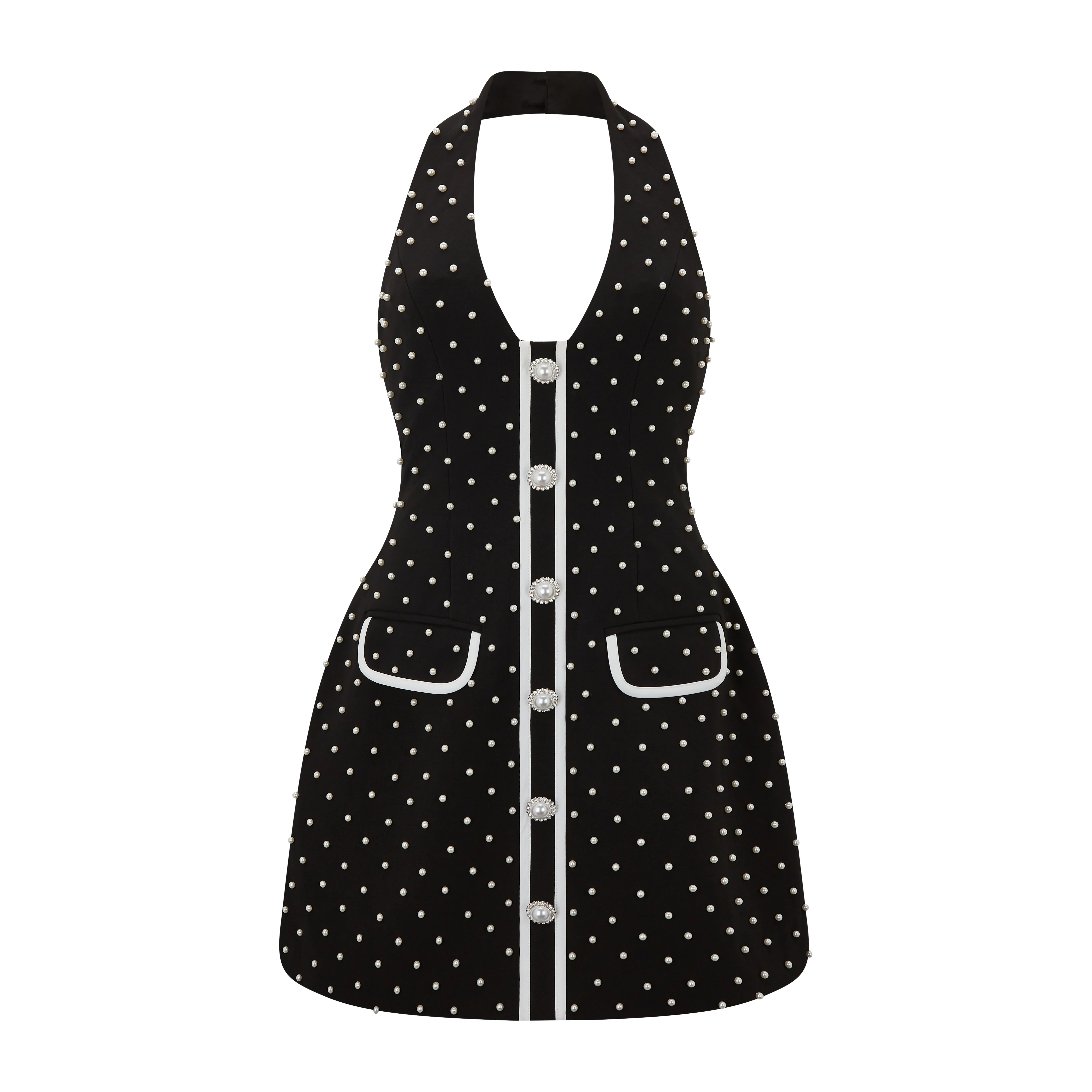 Pearl Polka Dot Mini Dress | Odd Muse