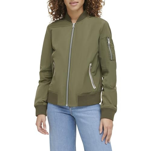 Levi's Ladies Outerwear Women's Plus Size Bomber Jacket, army green, 2X | Amazon (US)