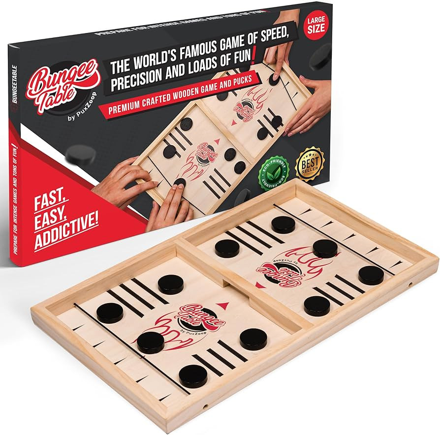 Fast Sling Puck Game - Large Size - Test Your Speed and Accuracy with This Fast-Paced Wooden Air ... | Amazon (US)