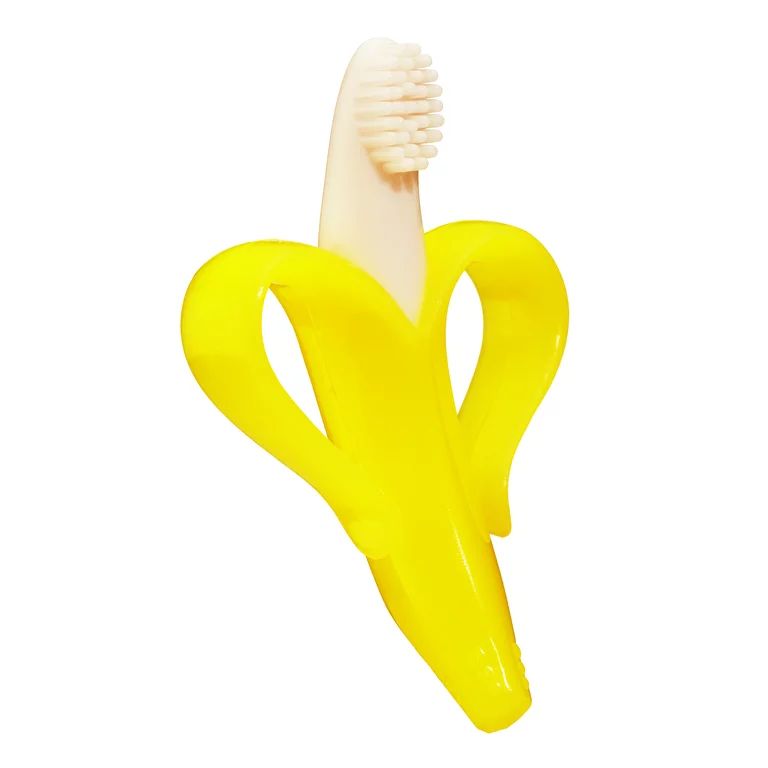 Baby Banana - Silicone infant Training Toothbrush - Yellow, ages 0-12 months | Walmart (US)