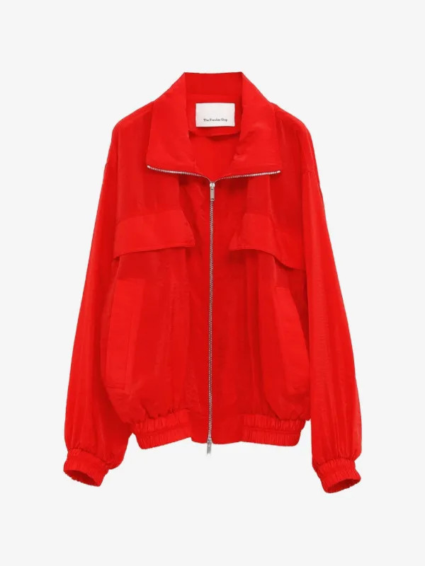 zip-up elasticated-trim jacket | Farfetch Global